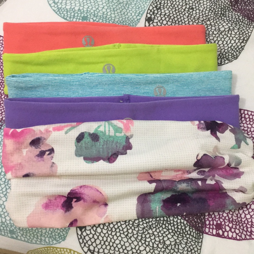 Bundle of Lululemon Headbands w/silicone no slip!